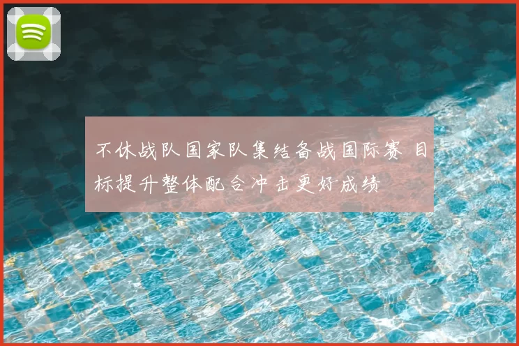 不休战队国家队集结备战国际赛 目标提升整体配合冲击更好成绩