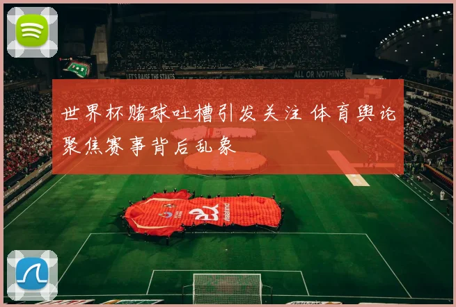 世界杯赌球吐槽引发关注 体育舆论聚焦赛事背后乱象